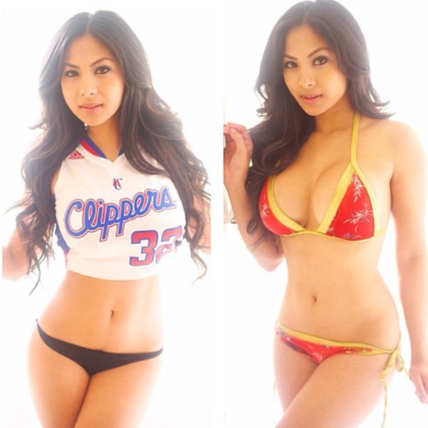 dimesontumblr:  @sallymiakior in clipper gear on bikini.. Gorgeous ! || #thedimesoninstagram