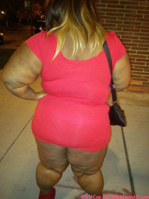 bbwcowslutworld:  Here you go! The second part of my set in my red dress. We started the night out with me standing on the corner of a main street flashing traffic as they wizzed by. I got quite a couple of cars honking at me! :D We ended the night with