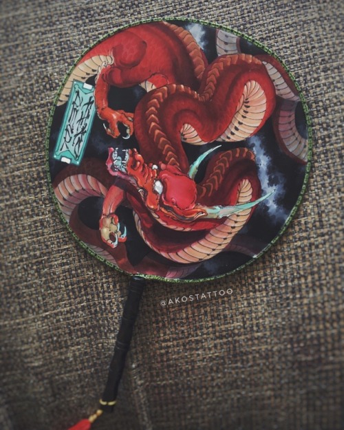 Paintings and fans ive done  Instagram.com/akostattoo