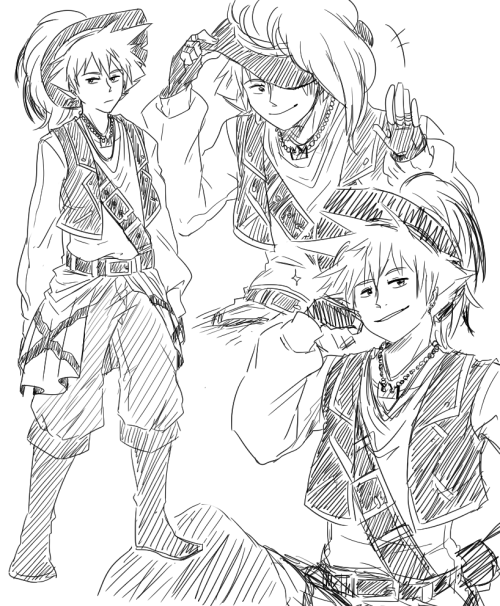 cjs-scribbles:  I kept thinking of a pirate Sora so I scribbled some things.