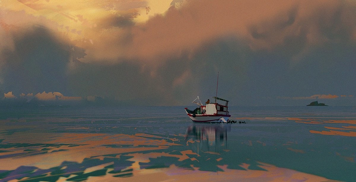 eengvee: More 30/40 minutes landscape/background studies i’ve done with @alekina