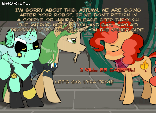 ask-omegacoder:Oh, good. A unicorn. I’m sure he’ll be helpful! We Repair Ponies #163=o GASP~! Oh dis gon be good! OwO