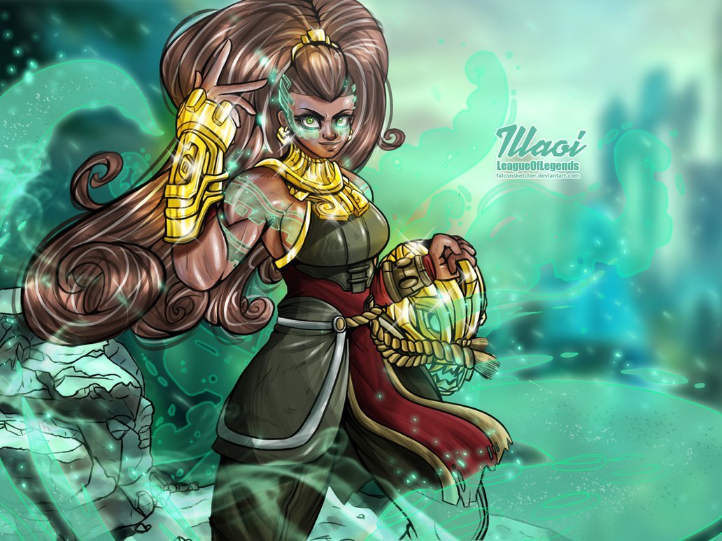 borealisowl:    Illaoi - The Kraken Priestess / FalconSketcher: DA points and paypal