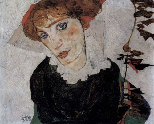 artisticinsight: Self-Portrait with Physalis, 1912, and Portrait of Wally, 1912, by Egon Schiele (18
