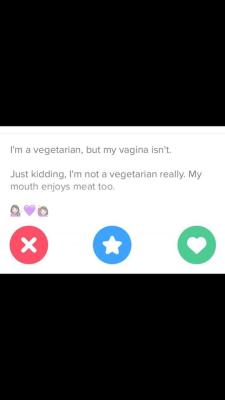 tinderventure:  A very accommodating vegetarian
