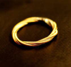 itsjustaboutguitars:  Guitar String Ring, Large and Small String Twisted Together, Any Size finger picking good