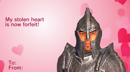monochromatic–stains: hey check out these oblivion valentine’s day cards i made, i might