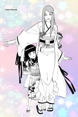 deliveryxiao:  lady-nounoum:  Kushina with her daughter in law ^__^Versions : ( Hina-Hima ) &amp; ( Saku-Sara )  Dont break my heart.