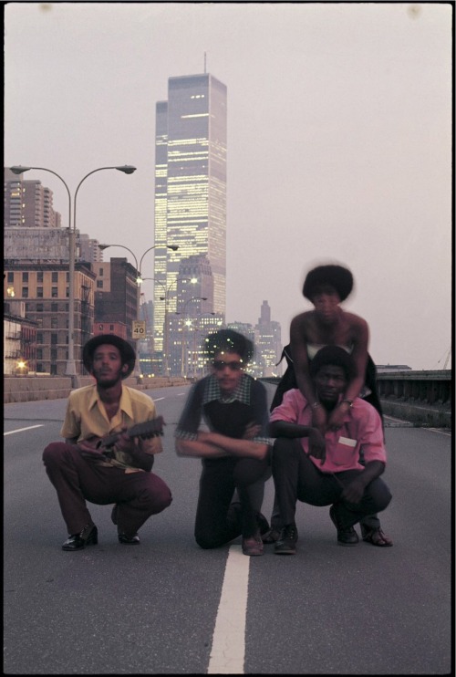 ladyfresh:Augustus Pablo and friends in New York City, 1975Photo: Ted BafaloukosFrom Vogue: The Gold