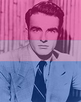 thisisableism:  [Image Description: Pictures of various celebrities with the bi pride flag over their picture. Celebrities featured: Montgomery Clift, Billie Holiday, Freddie Mercury, James Dean, Janis Joplin, Malcom X, Marilyn Monroe, Marlon Brando,