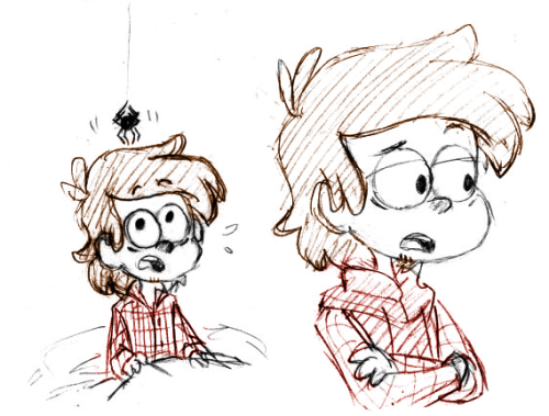 Doodled some older Dipper, Wirt, Vampire!Wirt, embarrassed monsters in love, and Dip with a ponytail