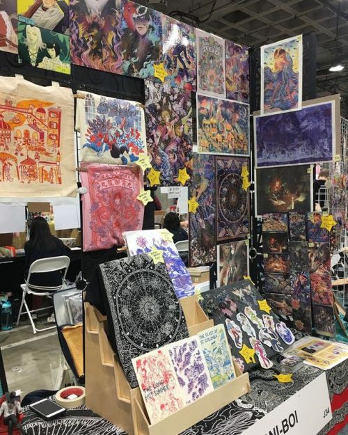 Day 1 of Anime Expo Find us in Artist Alley at J34! Hope theres no more earthquakes today&hellip; #