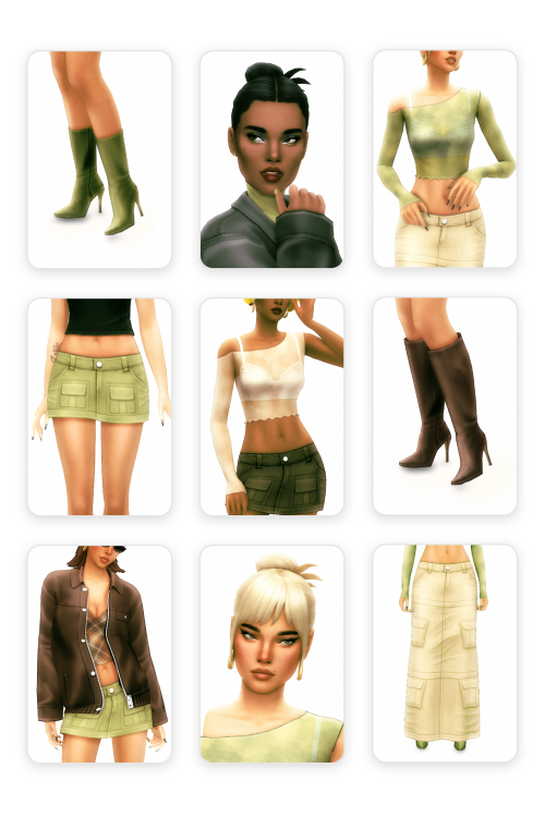 greenllamas:
“The Downtown Collection (13 items) | greenllamasThe Downtown Collection is a 13 item set inspired by autumnal metropolitan street style and aesthetics. Let your sims live out their wattpad fantasies of being the “mysterious sim on the...