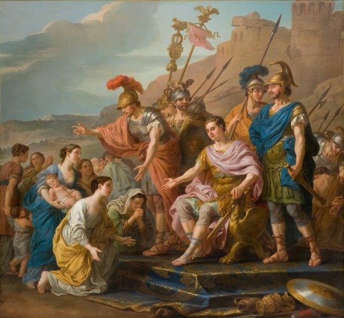 artmagnifique: JOSEPH MARIE VIEN. Coriolans Family Imploring him not to Besiege Rome, 18th century.