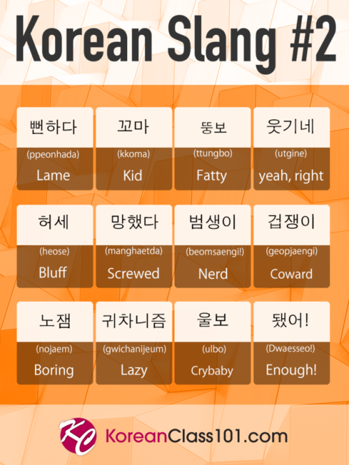 studykorean4me: Slang :)