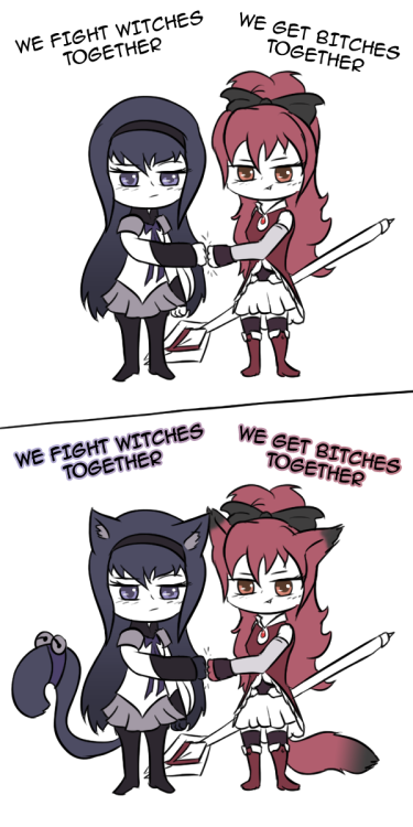 We hunt witches together. We get bitches together. Magical bro-girls 4lyfe!