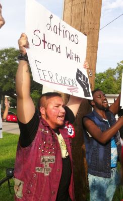 fuckyeahmarxismleninism:  Houston, Texas: March and rally in solidarity with the Ferguson uprising, August 20, 2014. &ldquo;Whose streets? Our streets! Took over the streets in Third Ward, marching in solidarity with Ferguson, from the HPD cop shop on