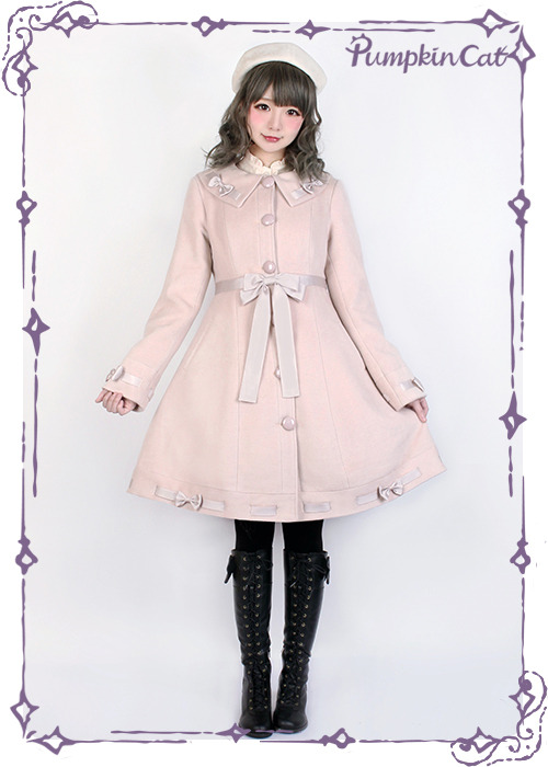 lolita-wardrobe: New Release: Pumpkin Cat 【-A Little Lady-】 Lolita Coat ◆ Quick