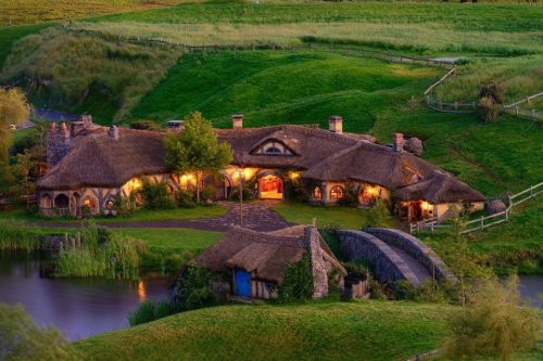 HOBBITON, NEW ZEALAND Yes, Hobbiton is a real place and it is found in the middle of the Waikato in 