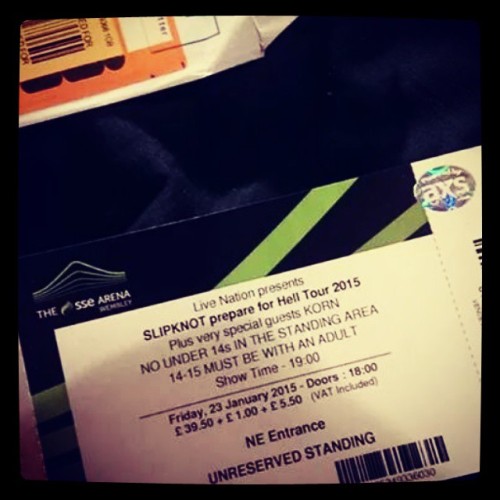 Yes! #slipknot #ticket #gig #excited #metal #music #girl