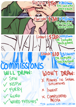 tspigots: ✨ i’m opening commissions! DM or email (dickmissiles @ gmail) if you’re interested ✨  the open/closed status of commission slots can be seen here! 