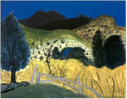 themirame:  Milton Avery - Green Landscape   (1945) 