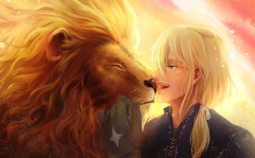 My piece for @capri-bigbang2k21 featuring Damen-cursed-as-a-lion, and a circusmaster Laurent! I’ve b