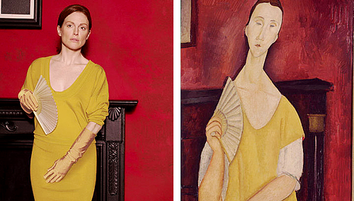 babbleismysuperpower:morgan-leigh:marthajefferson:Julianne Moore as “Famous Works of Art” by Peter L