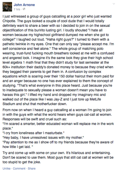 carasala:
“ my friend John just wrote the best post about catcalling possibly ever.
”