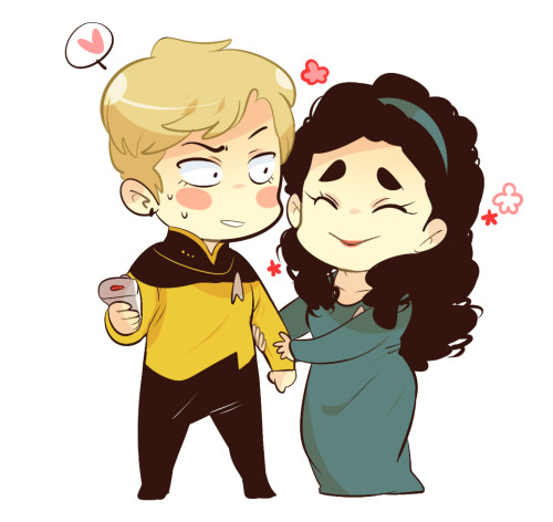 Tasha/Troi doodles from my twitter (x)