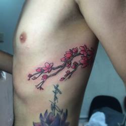 #Tattoo #tattoos #tatuaje #tatu #ink #inked #inkup #inklife #costillas #rib #ribs #cerezo #japones #japanese #cherryblosom #rama #venezuela #lara #barquisimeto #gabodiaz04