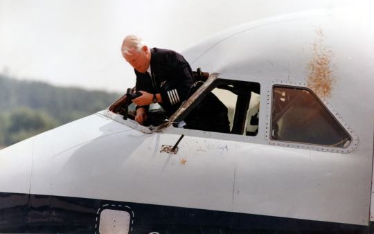 dark-haired-hamlet:dark-haired-hamlet:dark-haired-hamlet:I think about British Airways Flight 5390 a lotOKAY STRAP IN because this is one of the WILDEST stories in aviation history.In 1990, a British Airways BAC One-Eleven, captained by Tim Lancaster