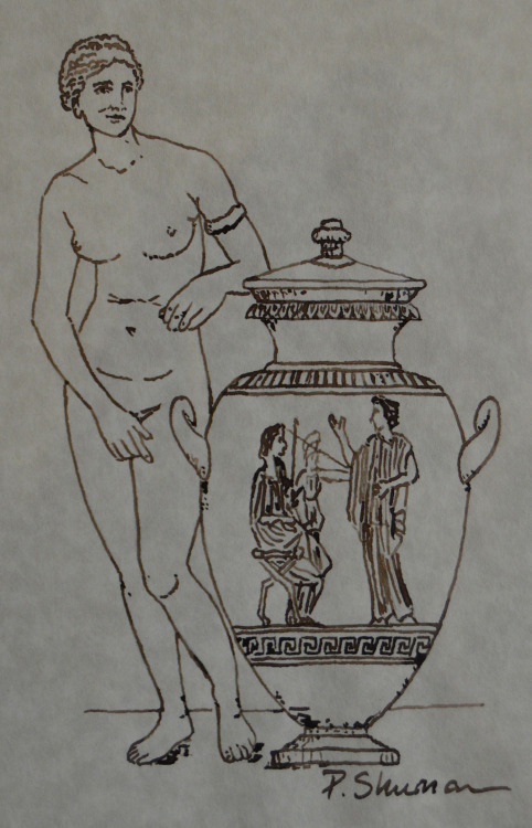 pzazcom:  Pen and ink drawings. Feather quill pen and walnut stain.