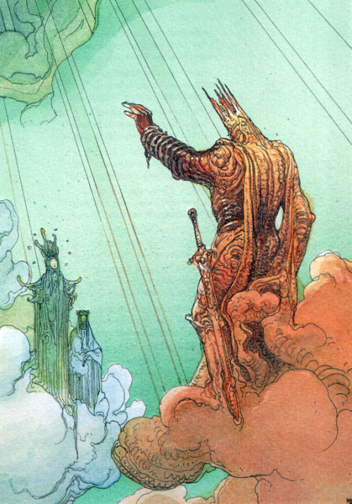 electricalice: Moebius (Jean Giraud) illustra Il Paradiso (ed. Nuages 1999)