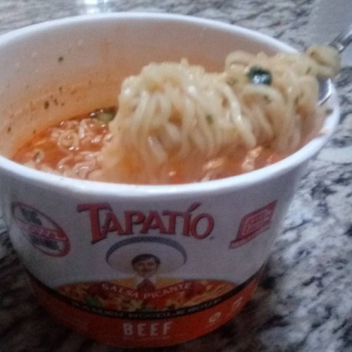 Tastes like Tapatio to me. I can taste the spiciness. #tapatio #tapatioramen