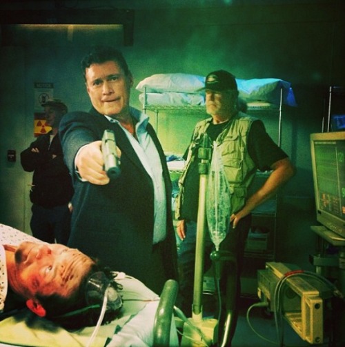 fyeahnbcnightshift:The legendary Steven Bauer (Scarface, Breaking Bad) on the set of NBC’s new show 