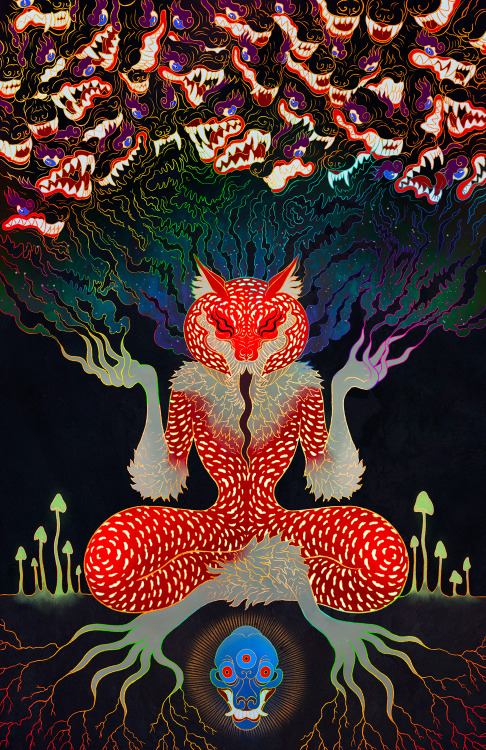 artofmaquenda:All of my Ahaṃkāraangry wolf drawings.Ahaṃkāra is a Sanskrit term that is related to t