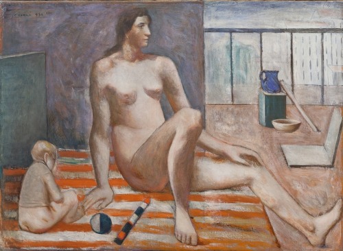 terminusantequem:Carlo Carrà (Italian, 1881-1966), Madre e figlio, 1934. Oil on canvas, 80,5 x 110,5