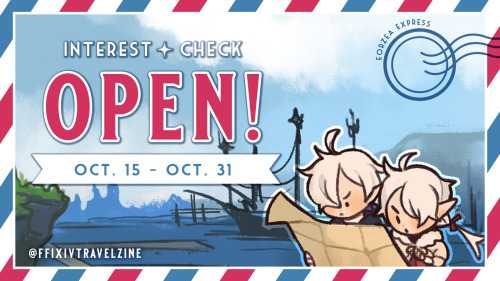 ffxivtravelzine: Greetings, Warrior of Light! We’re starting a travel-themed FFXIV fan zine - will y