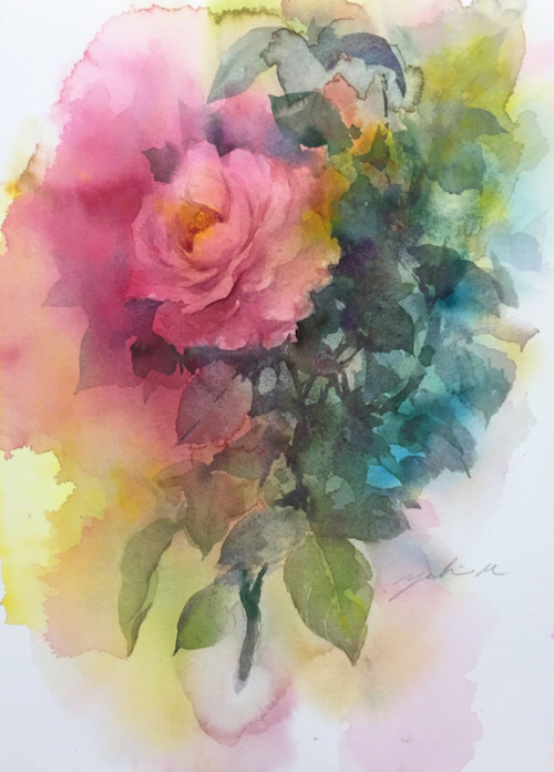 話の続き (Continuation of the story) Oct.25.2017 watercolor size:333*242mm (F4) paper:water ford white (細目・300g/m2)