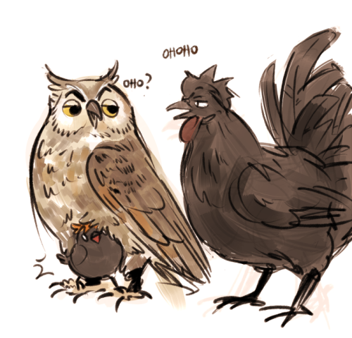 lesmoules:posting the HQ birbs I drew for my buddy Apples cause I like them :“O