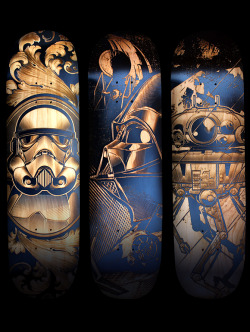 margaretems:  pixalry:   Star Wars Skateboards