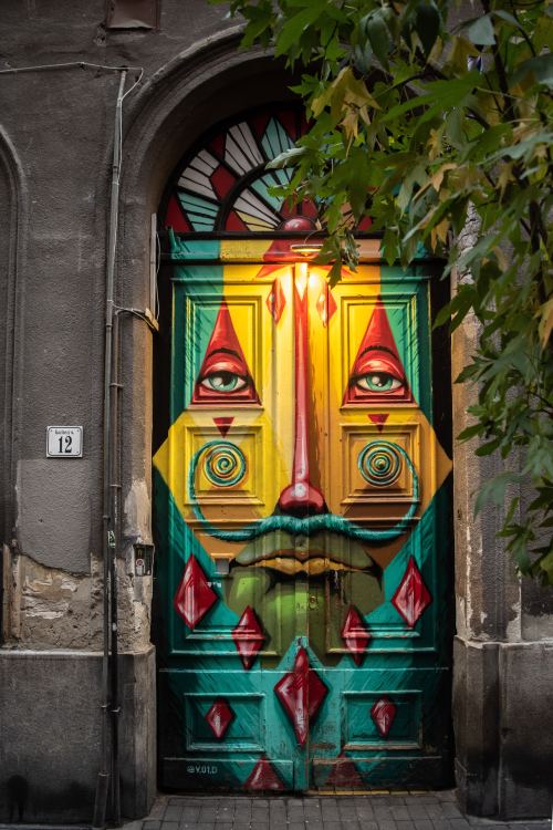 hardsadness:  Graffiti door in Budapest streets,