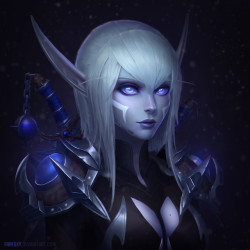 Night elf: World of Warcraft game digital drawing [Artist: Fan Foxy]