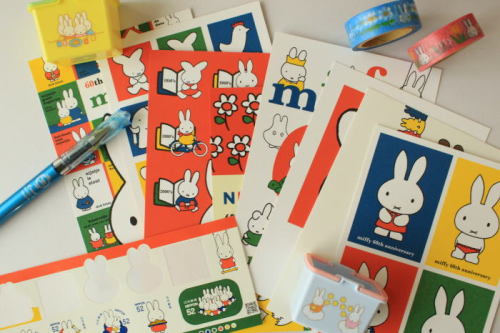 outgoing - miffy postcards and stamps. I will have a rabbit limited postmark on each one:-)