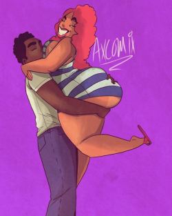 axart:  Proper way to hug ur girl #axcomix #thicktoons #sketchbookpro