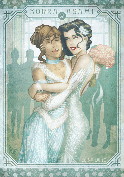 captianshipit:Happy Anniversary or day of Nick’s most famous couple Korra and Asami