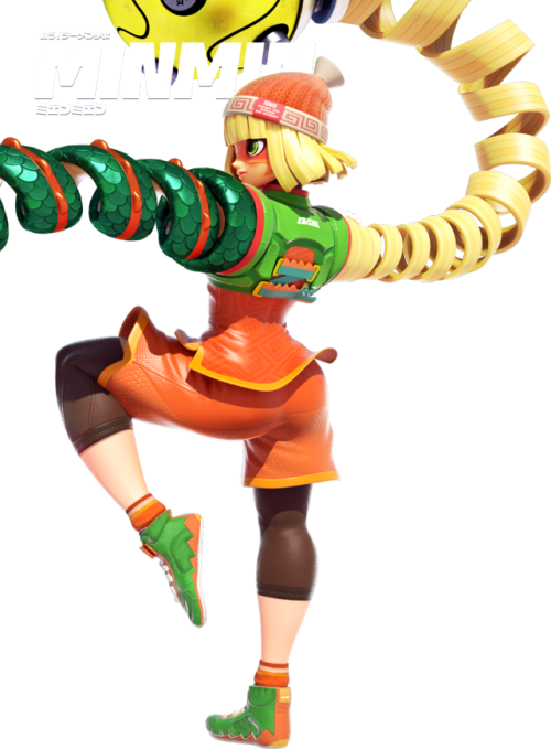 kingofe3:The fighting noodle girl Min Min revealed for ARMS! ARMS also launches on the Nintendo Switch June 16th!