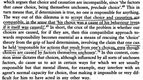 M Moore, “Choice, Character and Excuse”