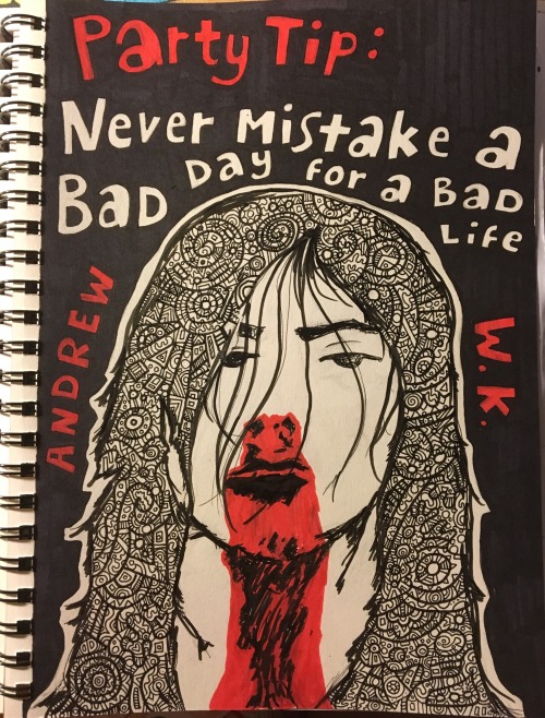 Andrew WK doodle - by K. Plank